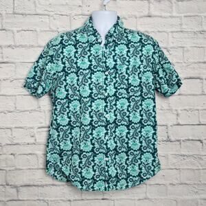 Banana Republic Shirt Mens Size Large Milly Collection Short Sleeve Floral Print
